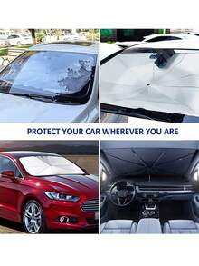 Tapasol Parabrisas Cubre Sol Para Coche Cortinas Parasol - Negro - Ver 6