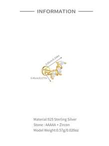 EleRunis 1PC 925 Sterling Zilver Trendy Marquise Studs, Kraakbeen Oorbellen Plat Kraakbeen Helix Piercing Sieraden Voor Dames Dagelijks gebruik Bruiloft Feest Verloving Vuosipäivä Valentijnsdag