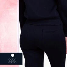 Plush Pants Set With Stretch 2 Pieces - 藍色 - 查看 4
