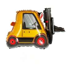 1 pieza Globo de aluminio con decoración de grúa, montacargas, excavadora, vehículo de ingeniería de dibujos animados para decoración de fiesta de cumpleaños - Multicolor - Ver 4