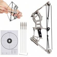 SMART TREE 6" Mini Compound Bow Kit Arrows Target Shooting Archery Toy Bow W/ 4pcs Arrows - 1 - View 1