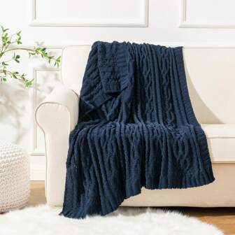  Battilo Throw Blanket For Bed Couch, Chenille Knit Blanket Super Soft Cozy Warm Fall Decor Sofa Throw, Bed Blanket