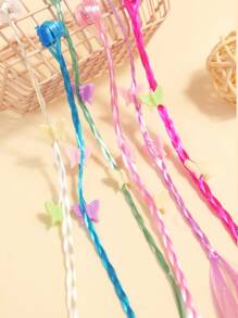 6pcs/Set Kids Colorful Braids Hair Clips, Hair Accessories For Stage Performance