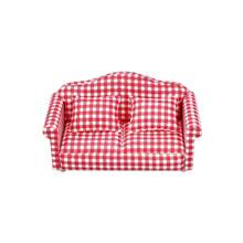 Mini canapea pentru casă de păpuși la scară 1:12 - ideală pentru joacă imaginativă și pentru decorarea casei de păpuși, decorarea camerei