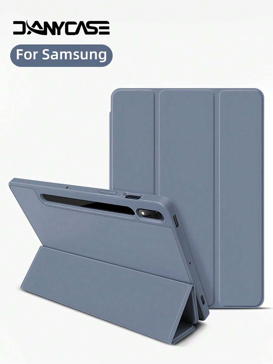 DANYCASE 平板电脑保护套，适用于 11 英寸 Apple 和 Galaxy Tab S7/S8/S9、10.4 英寸 S6 Lite 以及 12.4 英寸 S7 FE/S8+/S9+/S9FE+，采用柔软的 TPU 材料制成。 - 草灰紫 - 查看 1