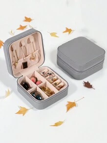 1pc Portable Jewelry Box For Earrings, Rings, Necklaces - Multicolor - View 4