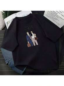 Vincenzo Séries Dorama T-Shirt - 黑色 - 查看 1