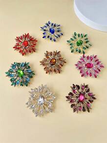 1 件优雅复古水晶花胸针，独特的配饰和特别的礼物，非常适合派对和宴会别针衣服包饰背包学校 Kpop 教师用品包饰可爱办公室配件衬衫夹克珠宝圣诞节万圣节秋冬配饰，适合青少年、青年、男士、休闲、户外、运动、度假、毕业礼物、生日、日常穿着衣服别针有趣的教师礼物服装配饰