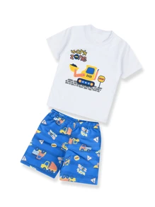 Kit 3 Tactel Summer Children's Set 1 To 8 Boy's Warmth Clothing - 藍色 - 查看 8