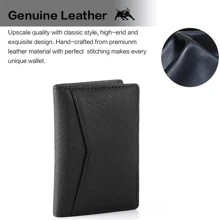 Wevalley WeValley Porte Cartes de Crédit, RFID Blocage, Bifold Portefeuille Homme Cuir Véritable, Rangement Carte de Crédit et Billets