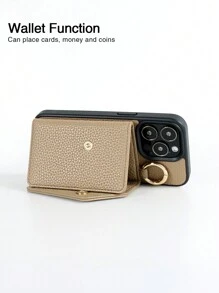 1 件钱包式手机壳带挂绳，斜挎皮革手机支架，防摔，兼容 Apple 17、17 Air、16、15、14、13、12、11 Pro Max、14、15 Plus、Galaxy S21、S22、S23、S24、S25 Plus Ultra、Pixel 5A、5G、6、7、8 Pro - 咖啡棕 - 查看 12