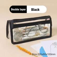 1 Piece 1/2/4/6 Layers Transparent Large Capacity Pencil Case Bag Pen Pouch PVC Waterproof Organizer Storage Cosmetic Bag For Students Go To School Supplies Stationery, Back To School, School Supplies, Pencil Pouch, School Bag
