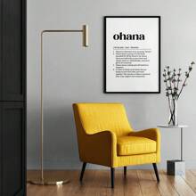 1pc Ohana Definition, Hawaiian Wall Art, Ohana Wall Decor, Ohana Poster, Ohana Gift, Hawaiian Wall Decor, Ohana Wall Art, Ohana Means Family , Canvas Wall Decor For Living Room, Bed Room, Hallway