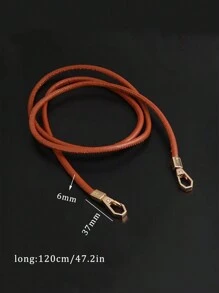 可调节皮革挂绳，带金属夹的斜挎带，通用包袋 - 彩色 - 查看 3