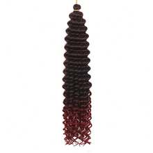 Deep Water Wave 22inch Wholesale Curly Crochet Braid Hair Ombre Wavy Curls Water Wave With Curly Ends - Multicolor - View 14