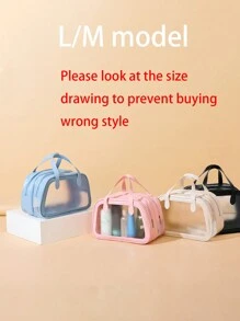 防水洗漱包，双层旅行便携式化妆品收纳包，干湿分离，适用于游泳、健身房等旅行收纳包、化妆包、化妆包、度假收纳包、大容量化妆品收纳化妆盒，可容纳口红、刷子、护肤品、手机、硬币、小物品，适用于家庭、礼物、度假和节日万圣节圣诞节多功能用途，波西米亚风，适用于假日海滩、浴室收藏、卧室收藏，大容量 - 寶藍色 - 查看 3