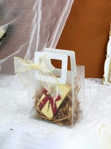 10 Stücke/1 Stück gefrostete transparente runde Handtasche, Valentinstag Geschenktüte, Hochzeitsgeschenktüte, Bonbon Brautjungfer Geschenktüte, Schmuckgeschäft Tasche, Brautjungfer Hochzeitsgeschenktüte, Geschenkverpackungstasche, Bekleidungsshoppingtasche süße Handtasche, Handtasche, Valentinstag Geschenktüte, geeignet für Valentinstagblumen, Influencer-Verkaufsstände, Hochzeitsgeschenke, Brautjungferngeschenke etc. - hergestellt aus PP-Material, Heimdekoration, Weihnachtsgeschenke, Haushaltsgeschenke, Raumdekoration, Muttertagsgeschenk