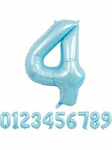 Palloncini numeri da 0 a 9 grandi, autogonfianti in foil, palloncini numerici digitali pastello 0-9 per feste di compleanno, lauree, anniversari, festa di nascità di bambine e bambini (rosa, blu), decorazioni e regali per feste familiari di festa di nascità