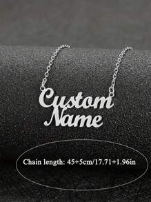Vòng cổ trang sức tên hai lớp tùy chỉnh dành cho nữ Đàn ông Thép không gỉ cá nhân Cắt Laser Vòng cổ tên tùy chỉnh, 2 tên Vòng cổ bảng tên tùy chỉnh Quà tặng trang trí lễ hội dành cho phụ nữ - Bạc - Xem 7
