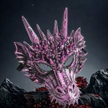 Men's Scary Dragon Mask - Perfect For Halloween, Costume Parties, And Masquerades - Realistic Design That Wows Everyone - Multicolor - View 1