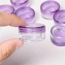 10 piezas/Set Tarro de crema de fondo redondo de 5g, envases de muestreo cosméticos, botellas de empaquetado de maquillaje - Multicolor - Ver 7