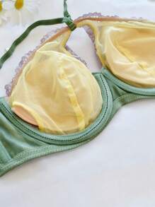 Women's New Multiple Wearing Methods Bra, Ultra Thin Gathering Lace Underwear, Lingerie