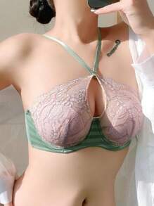 Women's New Multiple Wearing Methods Bra, Ultra Thin Gathering Lace Underwear, Lingerie