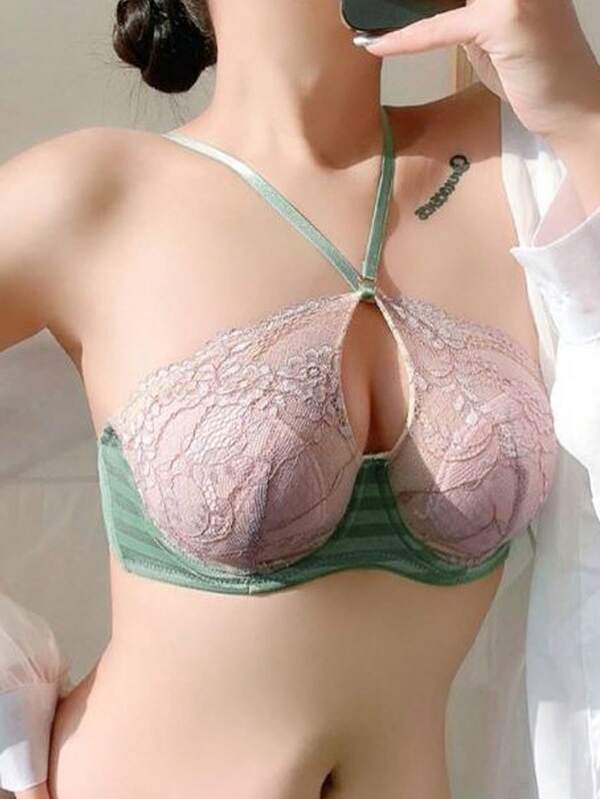 Sujetador de múltiples formas de uso para mujer, ropa interior de encaje con recogido ultrafino, lencería