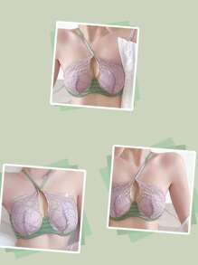 Women's New Multiple Wearing Methods Bra, Ultra Thin Gathering Lace Underwear, Lingerie