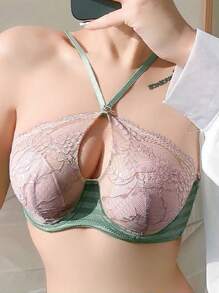 Women's New Multiple Wearing Methods Bra, Ultra Thin Gathering Lace Underwear, Lingerie
