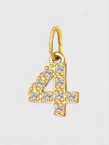 Diamday 1 件钻石字母吊坠 女士 DIY 项链手链珠宝制作周年纪念礼物 - 金色 - 查看 30