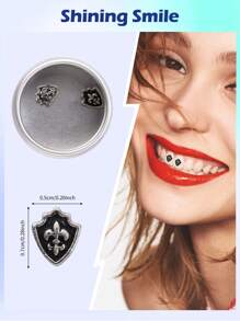 novani 2 Pieces Vintage Metal Shields - Black - View 5