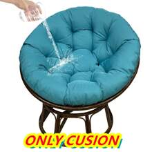 Outdoor Papasan Cushion Cover Only Round Seat Cushion Pad Outdoor Cushion Only, Thickened Overstuffed Round Cushion Chair Hanging Egg Chair Seat Cushion Chair Padded For Garden Chair Cushion,Patio,Backyard Papasan Chair Cushion Seat Pad For Easy Closure And Removal, Silky Smooth Fabric - 藍色 - 查看 1