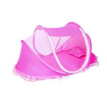 Infant Mosquito Net Mongolian Style Canopy Tent, Foldable Baby Mosquito Net - Pink - View 4