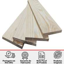 Kit Of 3 Decorative Shelves 60x20 Pine Wood Board - Nhiều màu - Xem 5