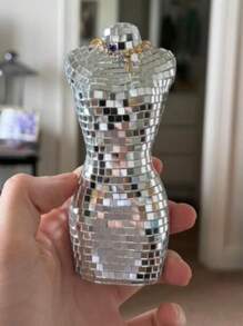 1pc Disco Glass Mirror Mannequin Ornaments Silver Reflective Decoration,Doll Collection ,Are Used For Holiday Party, Birthday Party,Bar,Dance And Wedding Home Decoration Theme Party Creative Ornaments - Multicolor - View 5