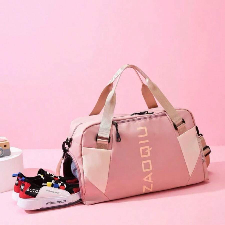 Suka Bag New Women Travel Bag Ladies Handbag Large Sports Pack Luggage Multifunctional Shoulder Gym Bags Yoga - 粉色 - 查看 1