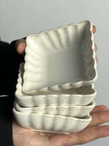 Cabin Kangaroo 1 Set quadratische Keramik-Soßenschälchen im nordischen Stil mit reaktiver Glasur, hochwertige Dipschalen für Soßen, Obst-Snack-Teller, japanisch anmutende Soßenschälchen, hochwertige einfarbige Keramikteller, kleine Teller für Nüsse und Obst, Appetizer-Dipschalen, Obstschalen, verwendbar als Geschenk, Partyartikel, Hotelwaren, Küche, Weihnachtsgeschenk