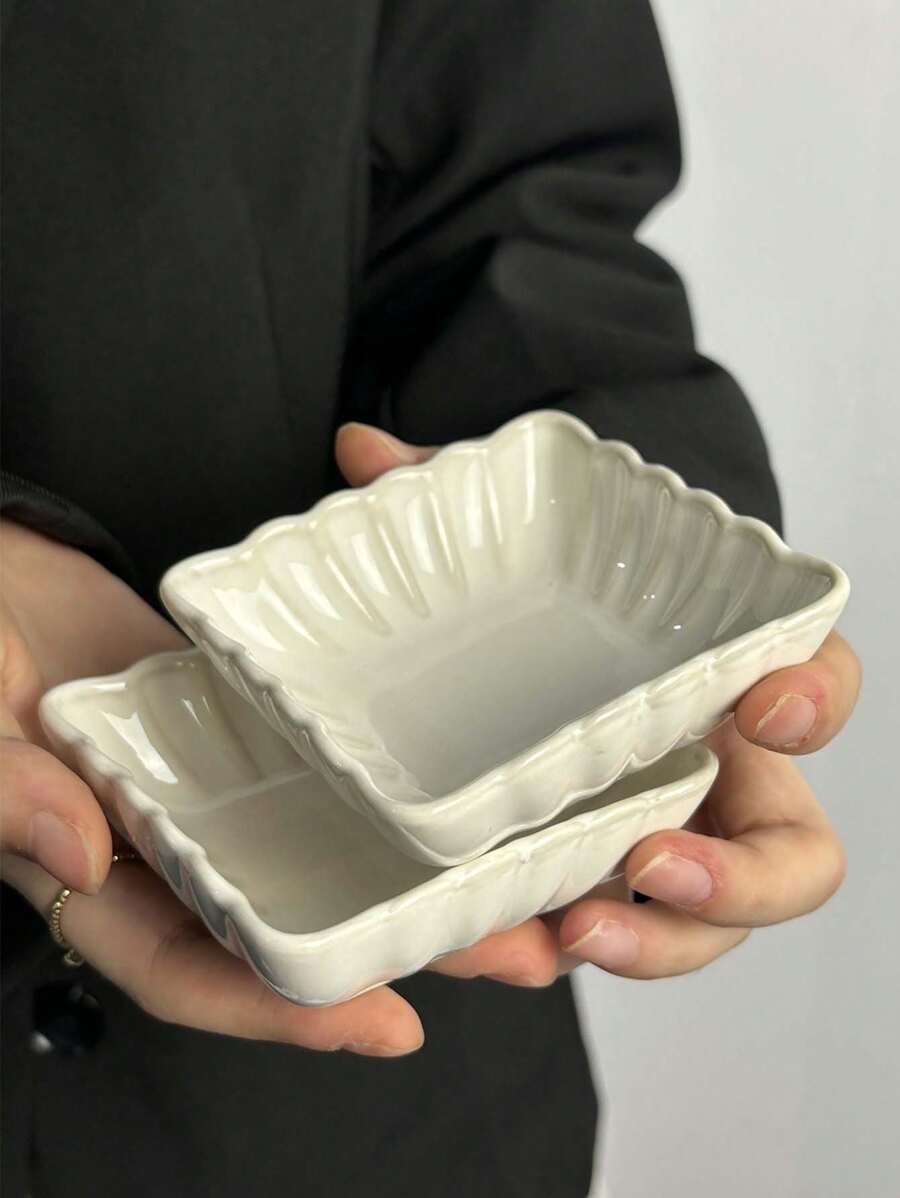 Cabin Kangaroo 1 Set quadratische Keramik-Soßenschälchen im nordischen Stil mit reaktiver Glasur, hochwertige Dipschalen für Soßen, Obst-Snack-Teller, japanisch anmutende Soßenschälchen, hochwertige einfarbige Keramikteller, kleine Teller für Nüsse und Obst, Appetizer-Dipschalen, Obstschalen, verwendbar als Geschenk, Partyartikel, Hotelwaren, Küche, Weihnachtsgeschenk