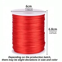 1 卷 7# 中国结尼龙绳，100 米（3973 英寸）长，DIY 工艺花边绳，多种颜色可选 - 藏青色 - 查看 2