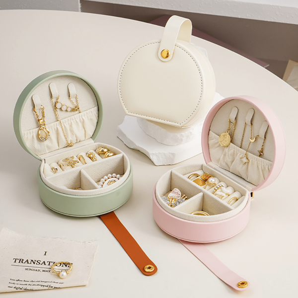 Caja pequeña de joyería, caja de almacenamiento, bolso de princesa, pendientes portátiles mini, caja de accesorios para el cabello de niños para collares y anillos