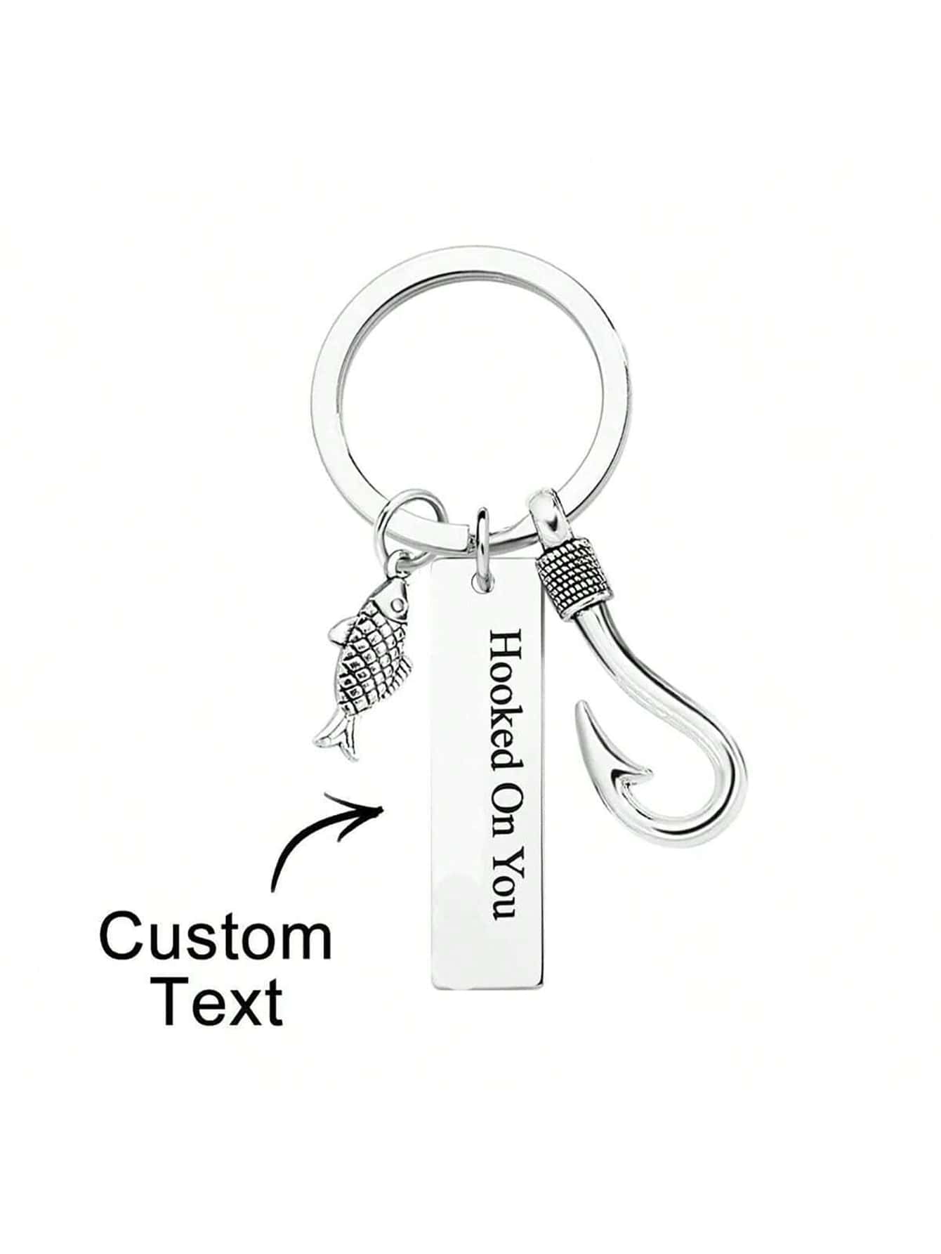 1 chaveiro personalizado gravado preso em seus presentes de anzol - Myphotokeyrings