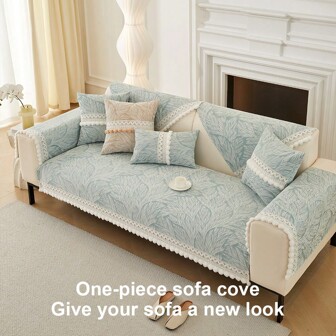 1pc Modern Minimalist Chenille Sofa Cushion Cover, All Season Universal Sofa Pad, Single/Multi Seater, Soft Skin-Friendly Fabric, Breathable Non-Slip Durable