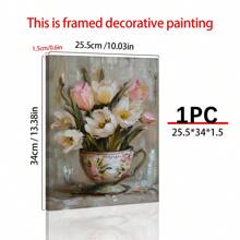 1 bức tranh hoa mùa xuân hoa tulip có thể in nghệ thuật treo tường học thuật nhẹ nhàng trang trí thẩm mỹ nghệ thuật hoa mùa xuân vải canvas trang trí tường cho phòng khách, phòng ngủ, áp phích hiện đại cho phòng, đồ trang trí phòng, trang trí nhà cửa, trang trí phòng thẩm mỹ, trang trí phương Tây - Nhiều màu - Xem 3