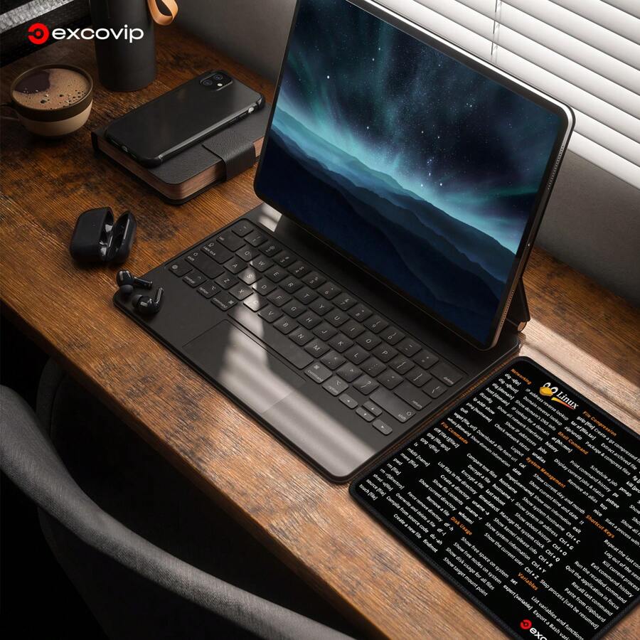 Excovip 26x21cm/10.2x8.2 Inch Mouse Pad With Linux English Keyboard ...