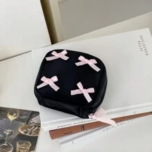 1 neceser de viaje portátil con lazo rosa para mujer, color negro, para decoración, bolsos, neceser, neceser, viaje, neceser, artículos de viaje, organizador, almacenamiento, neceser, neceser, neceser, organizador de escritorio, neceser, neceser, neceser, accesorios de tocador, neceser, neceser, neceser, neceser, neceser, neceser, neceser, neceser, neceser pequeño, neceser grande, neceser ...