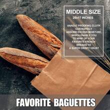 French Baguette Bread Pan With Thick Proofing Cloth, Nonstick Dough Couche, Long Sourdough Bread Baking Pan