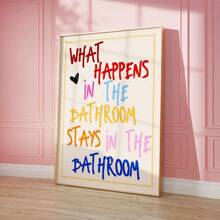 1PC Trang trí tường phòng tắm Funky Preppy, Poster phòng tắm tối đa, Trang trí nhà Funky, Tranh in tường nhiều màu, Poster phòng tắm vui nhộn, Tranh in Funky, Poster trang trí tường, Trang trí vải canvas tường, Quà tặng lý tưởng cho hành lang, phòng ngủ, phòng khách, Nghệ thuật treo tường - Nhiều màu - Xem 10