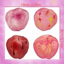 1pc Colorful Apple Painting Temporary Tattoo, Waterproof And Long Lasting, For Arms And Chest - Red - View 10
