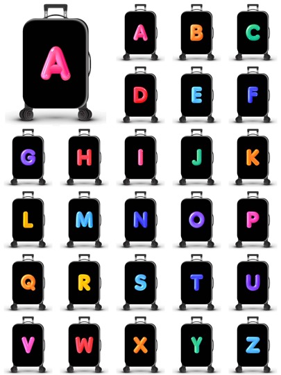 Colorful Bubble Letter Series, Fashionable And Personalized Printing Patterns, Upgraded Production Technology, Overall Elastic Binding Technology, Thickened Elastic Fabric, Washable, Suitcase Protective Cover, Suitcase Protective Cover, Travel Accessories, Very Suitable For Business Trips, Outdoor Travel, Luggage Consignment, Students Returning To School, Suitable For 20-28 Inch Boxes. Bag For School School Accessories School Stuff